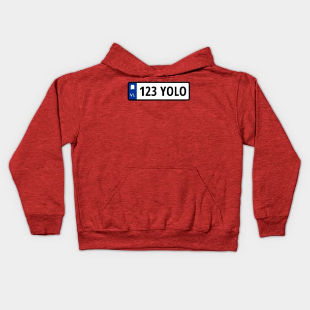 123 YOLO Kids Hoodie by Van Life Garb